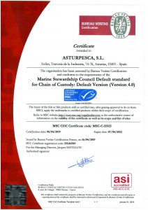 Certificado MSC Asturpesca